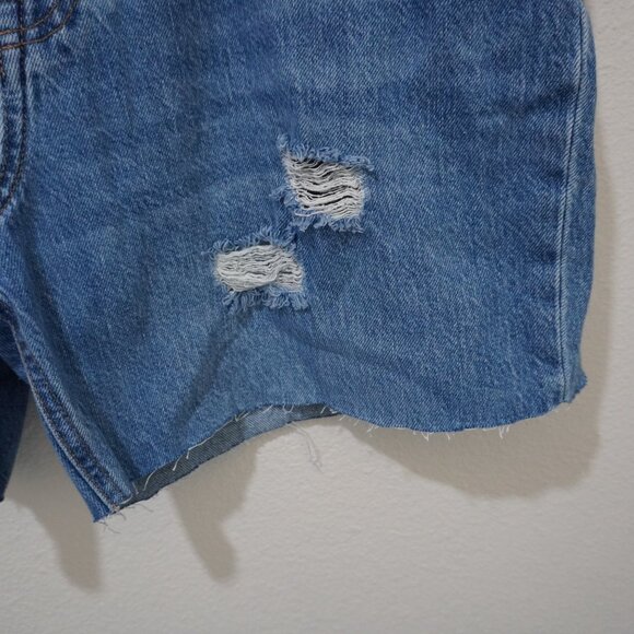 Women's Distressed Raw Hem Jean Shorts - Aeropostale - Mom Jeans - Size … - Picture 6 of 9